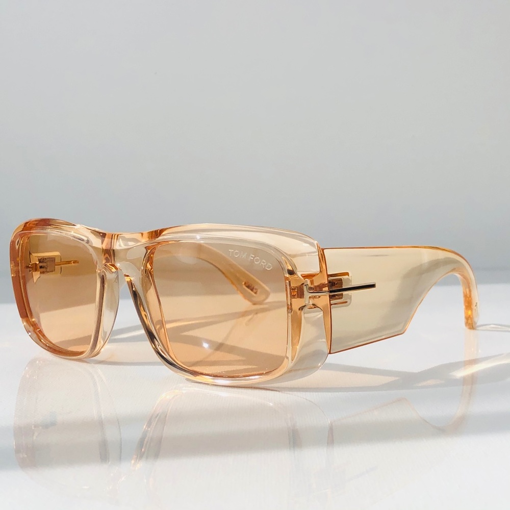 New TOM FORD Aristotle Orange Square Sunglasses - Picture 6 of 16